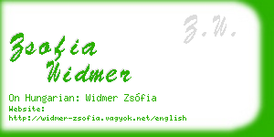 zsofia widmer business card