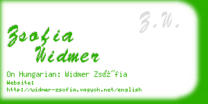 zsofia widmer business card